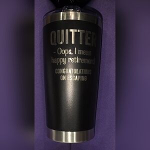 Funny Retirement Gift Black Tumbler